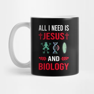 I Need Jesus And Biology Mug